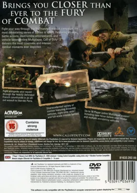 Call of Duty 3 box cover back